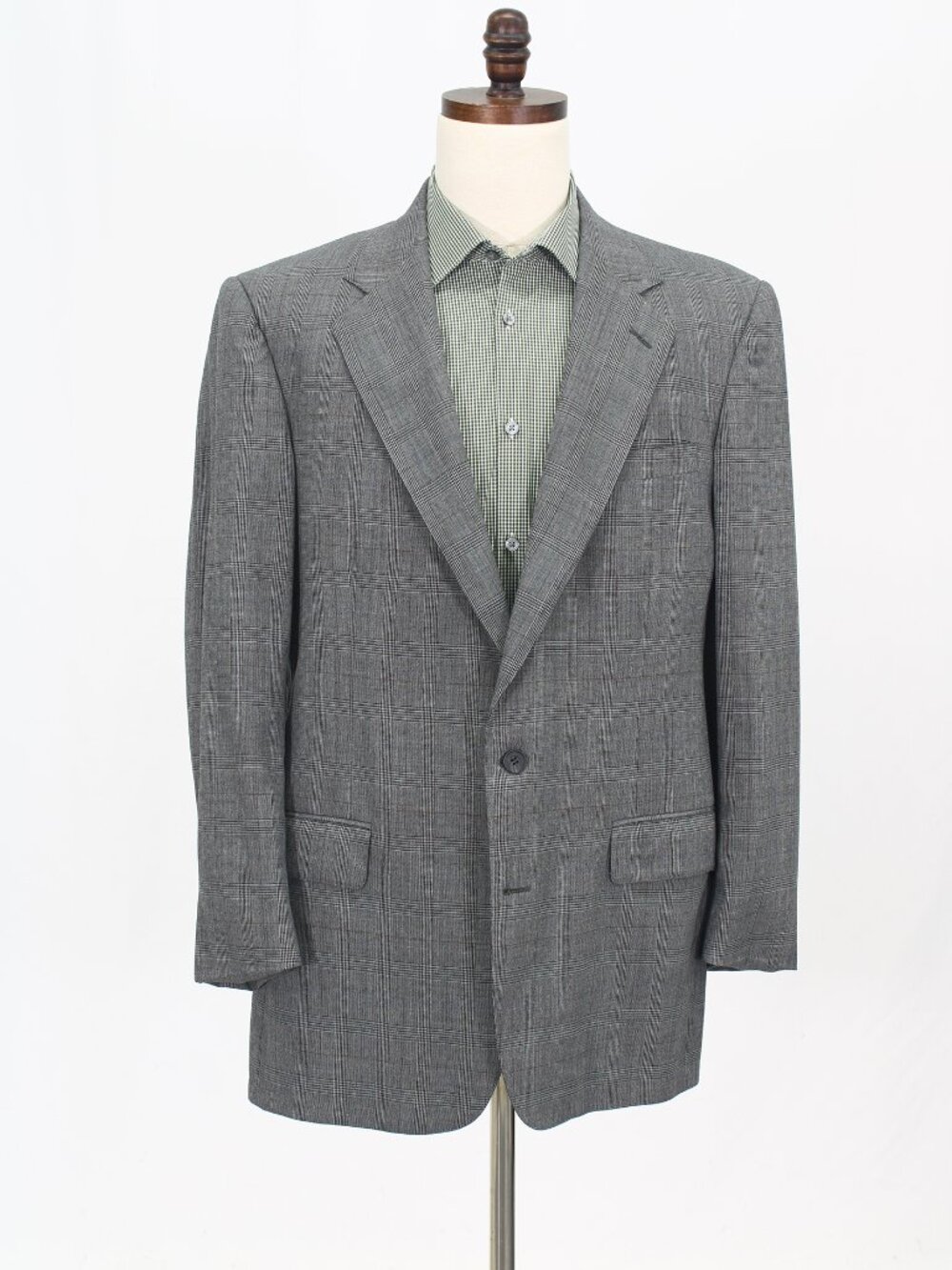 Joseph & Feiss 44L Gray Blazer Sport Coat Jacket 2-Button Check M591